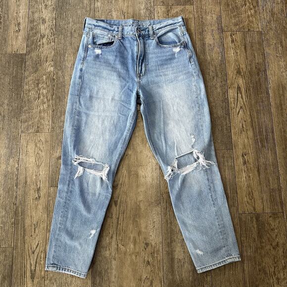 American Eagle MOM JEAN Womens Size 6 Short High Rise Jeans Denim Pants 29x25 - Picture 1 of 11